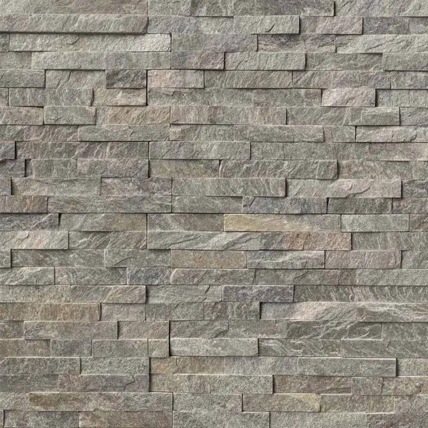 Sage Green Split Face Quartzite Ledger Panel 6x24