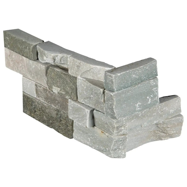 Sierra Blue Split Face Corner Quartzite Pavers 6x12