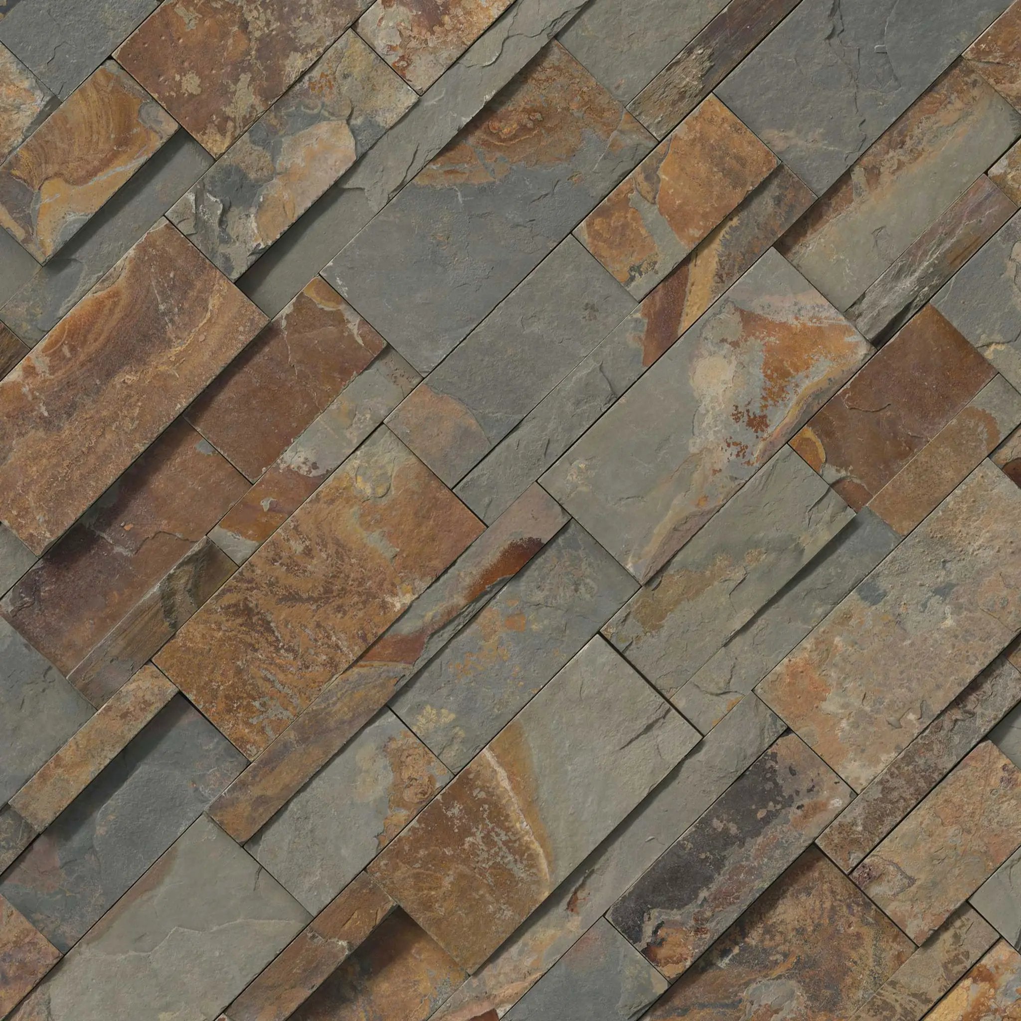 California Gold Xl Split Face Slate Pavers 9x12 angled view