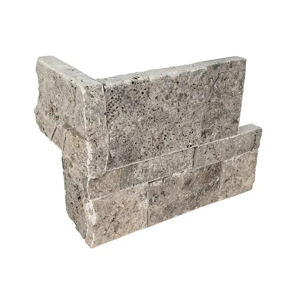 Silver Travertine Xl Split Face Pavers 9x12