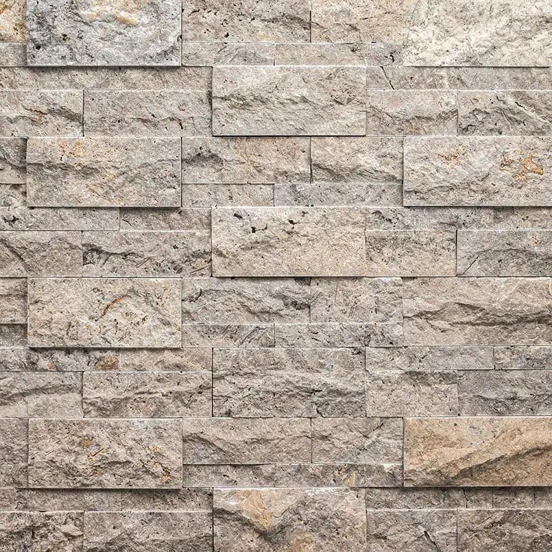 Silver Travertine Xl Split Face Pavers 9x24 by MSI Surfaces