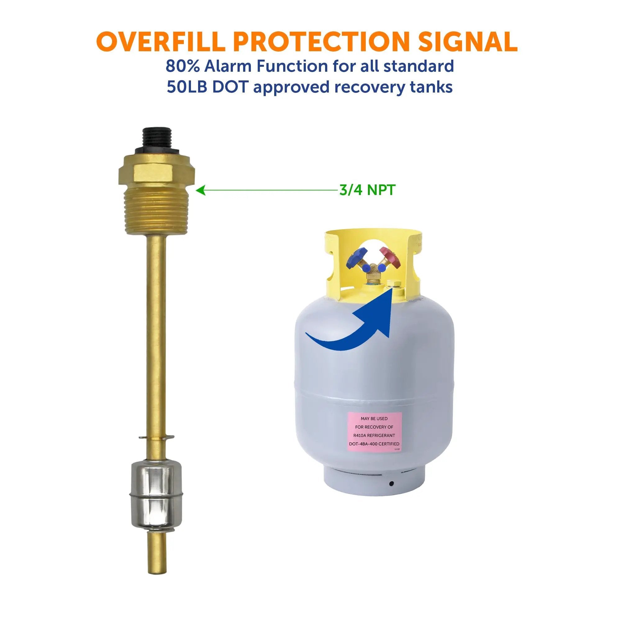 Flame King Single Level Float Switch For 50lb Refrigerant Tank by Flame King Products