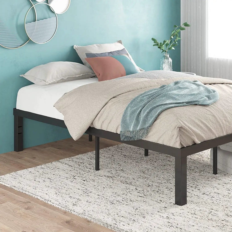 Twin size Modern 16-inch Sturdy Steel Metal Platform Bed Frame by HomePacific