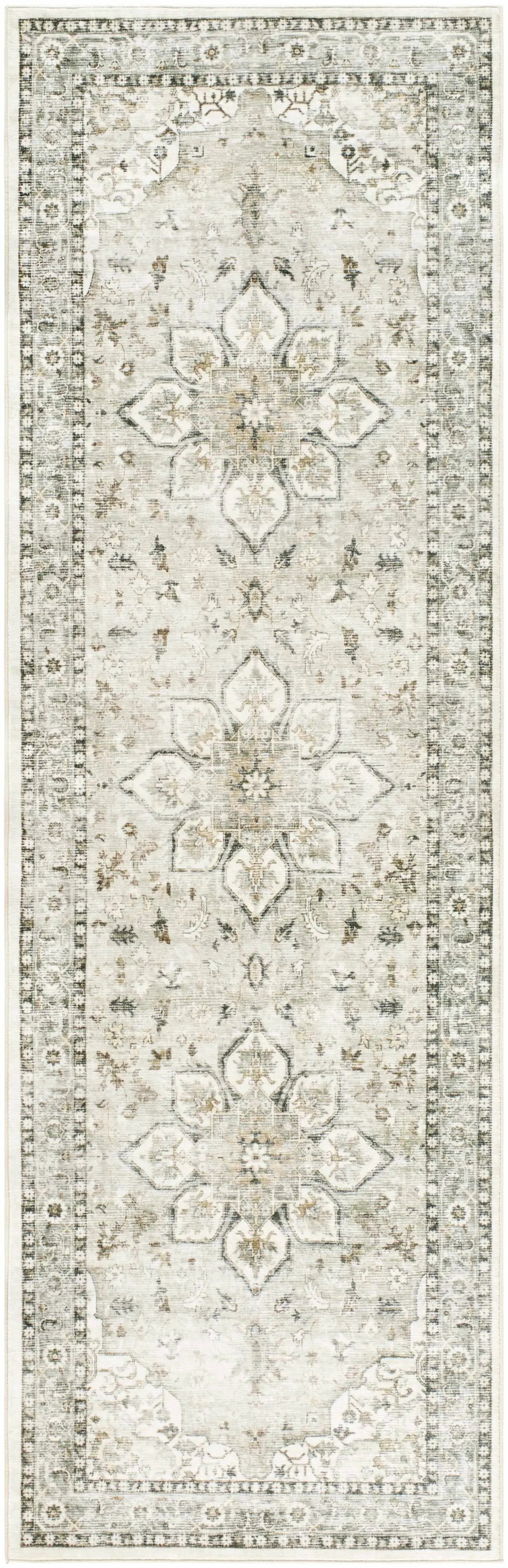 Lotan Sage Medallion Washable Area Rug, photo 4 of 6