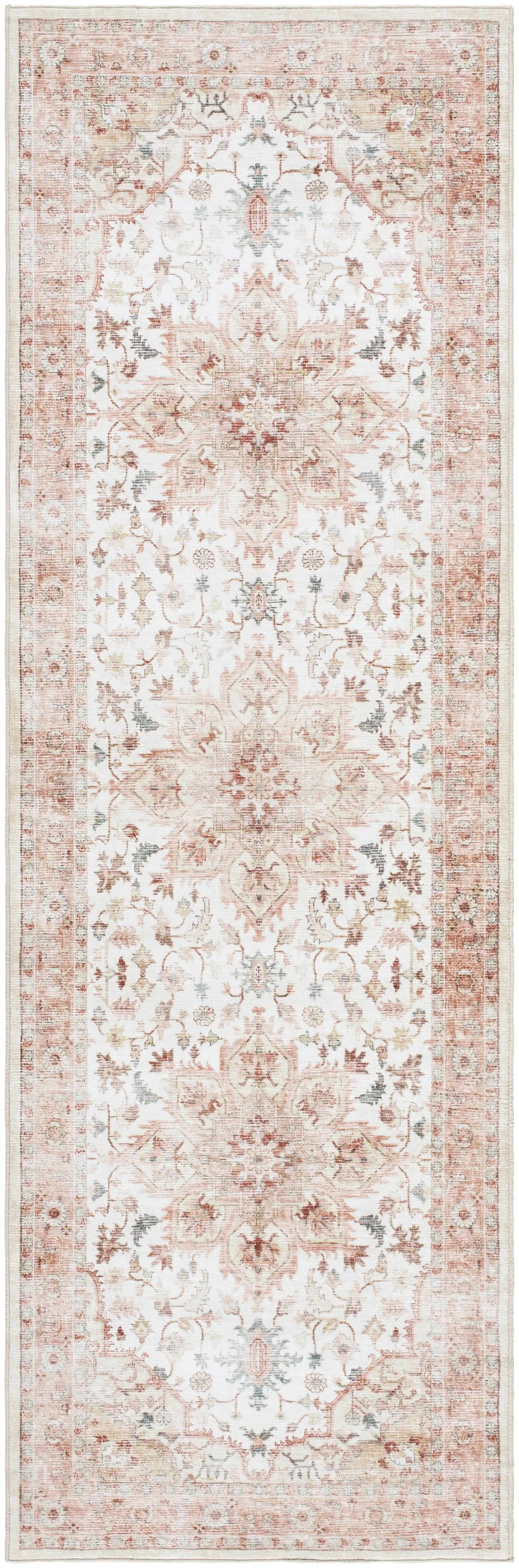 Lotan Pink Medallion Washable Area Rug - Clearance by Boutique Rugs