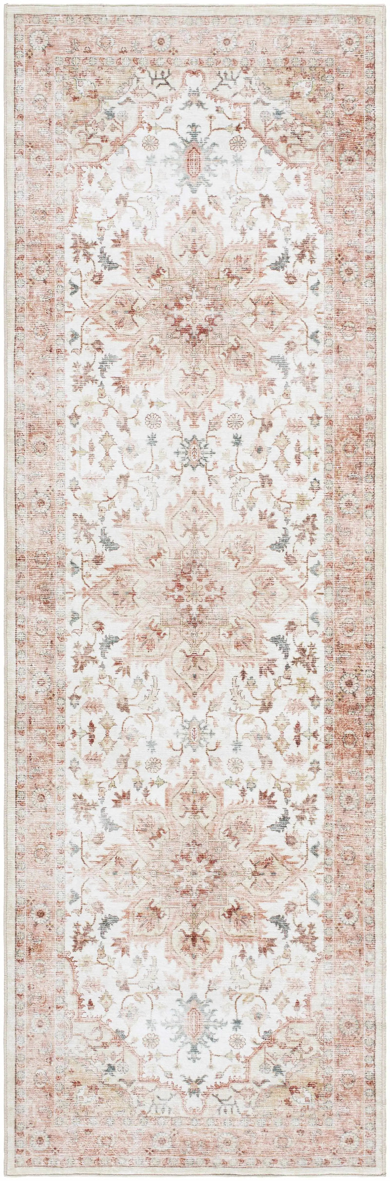 Lotan Pink Medallion Washable Area Rug - Clearance by Boutique Rugs