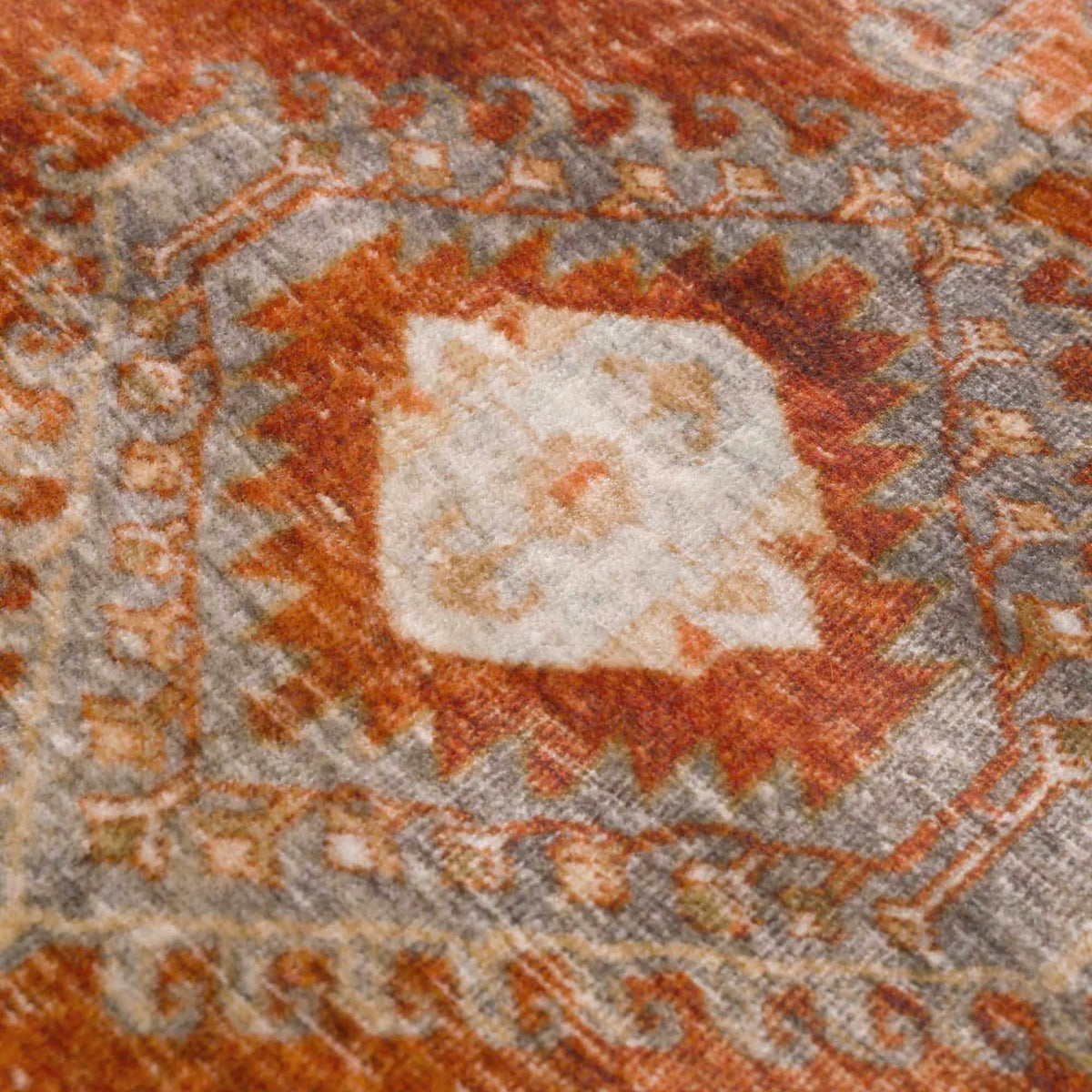 Kullar Orange Washable Area Rug, photo 12 of 12