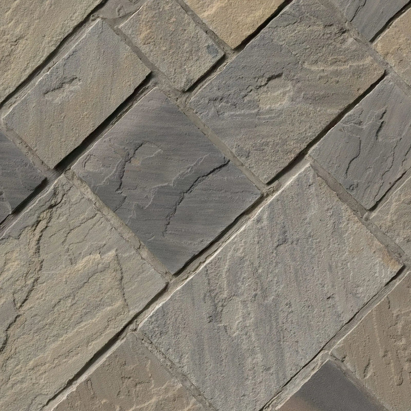 Durham Fall Squares Rectangles Split Face Sandstone Pavers by MSI Surfaces