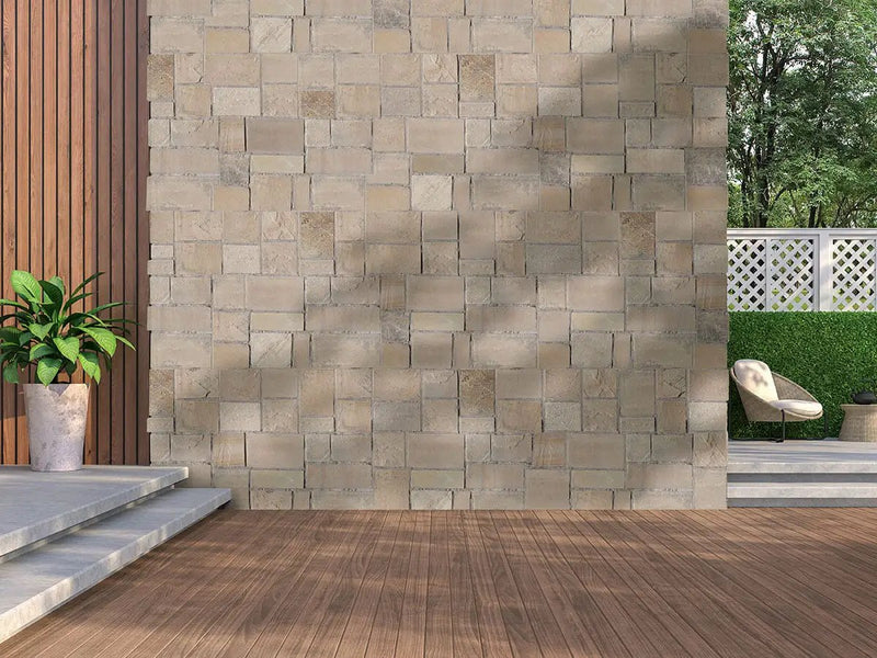 Fossil Rustic Squares Rectangles Natural Sandstone Pavers by MSI Surfaces