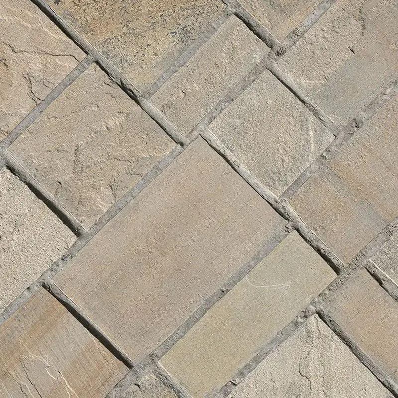 Fossil Rustic Squares Rectangles Natural Sandstone Pavers by MSI Surfaces