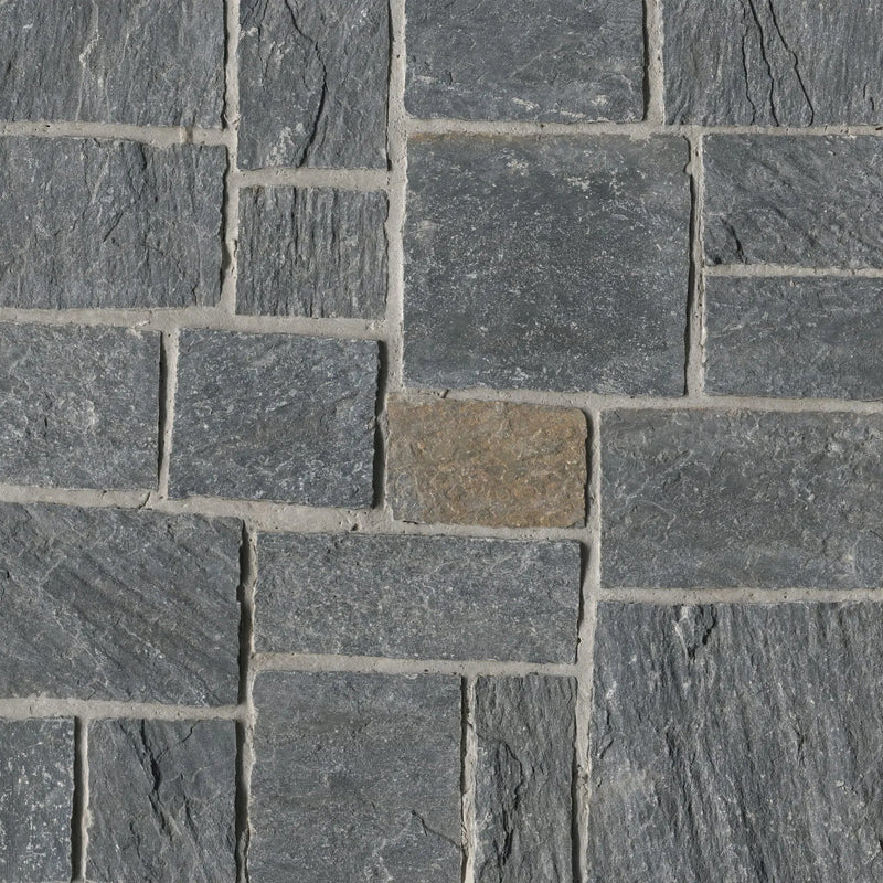 Avalon Bay Squares Rectangles Split Face Marble Pavers by MSI Surfaces