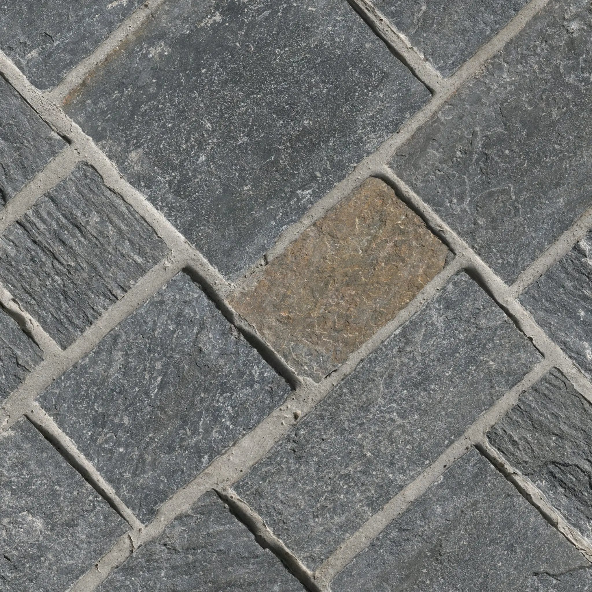 Avalon Bay Squares Rectangles Split Face Marble Pavers by MSI Surfaces