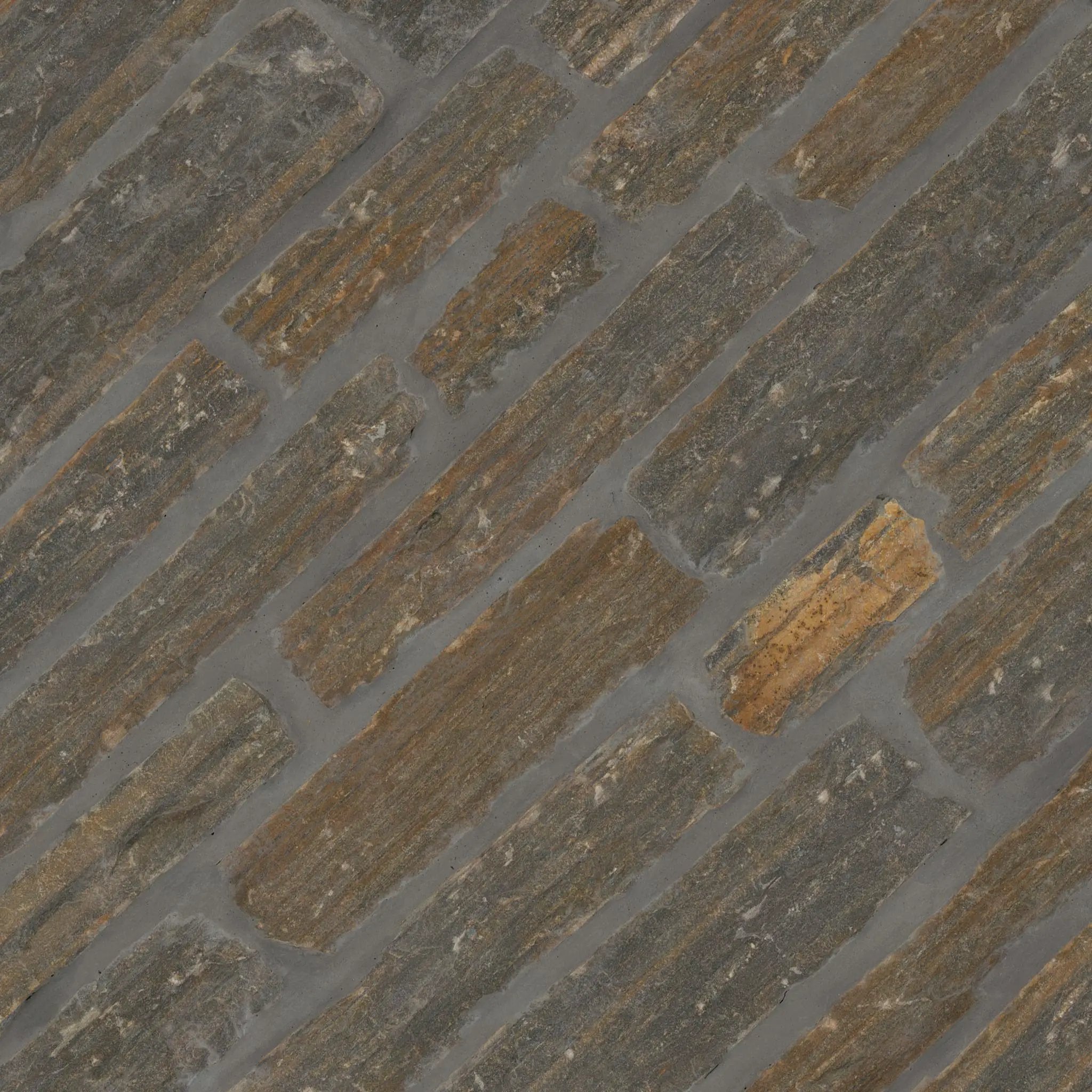 Bedford Brown Ledgestone Tumbled Marble Pavers angled view