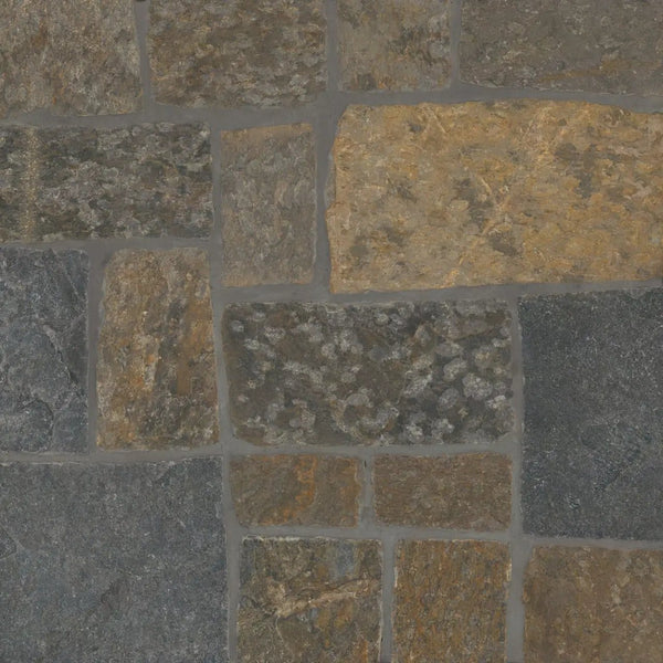 Bedford Squares Rectangles Split Face Marble Pavers