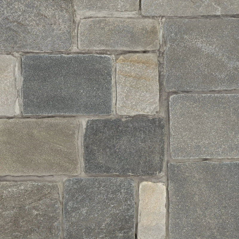 Colorado Springs Squares Rectangles Tumbled Split Face Quartzite Pavers Split Face by MSI Surfaces