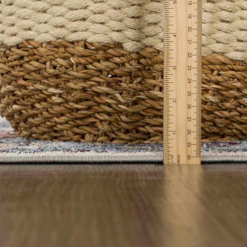 Cabacungan Blue & Rust Washable Area Rug by Hauteloom