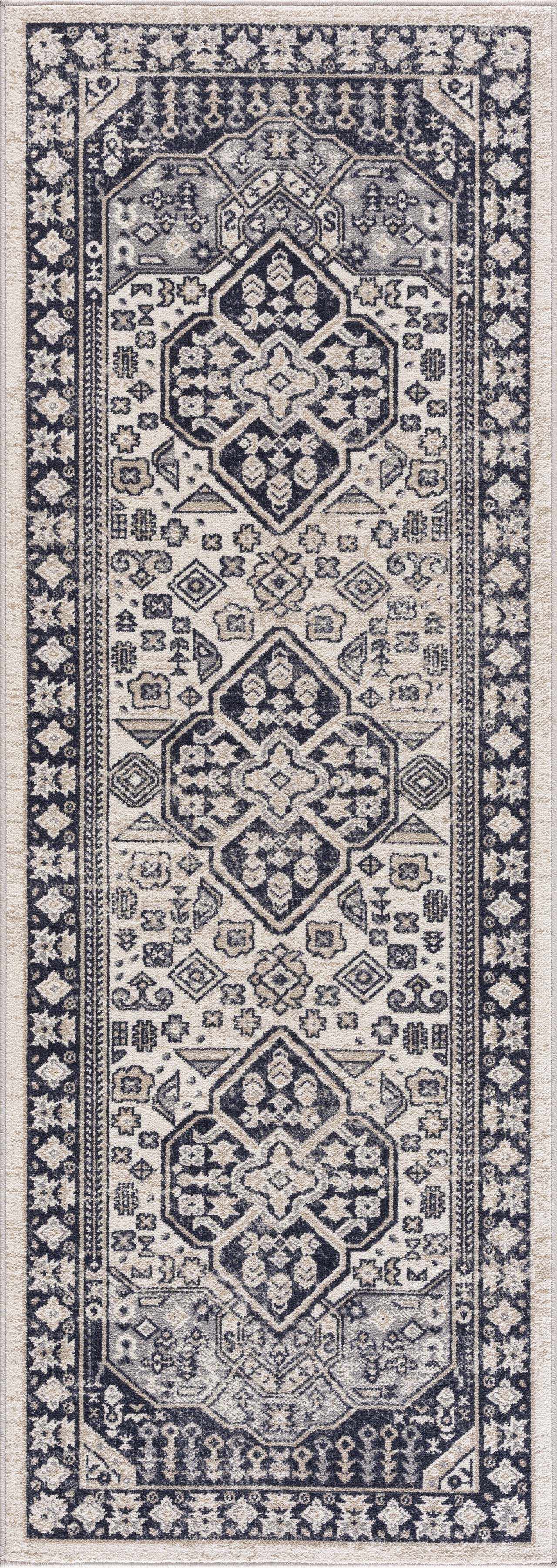 Cabacungan Cream & Gray Washable Area Rug - Clearance by Boutique Rugs