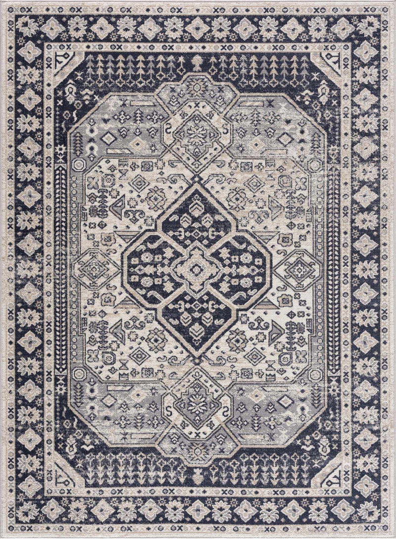 Cabacungan Cream & Gray Washable Area Rug - Clearance by Boutique Rugs