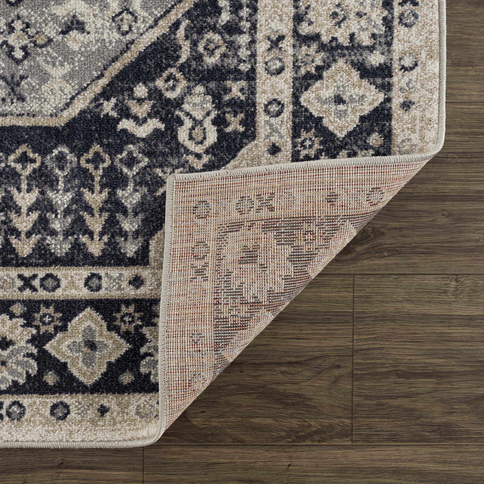 Cabacungan Cream & Gray Washable Area Rug - Clearance by Boutique Rugs