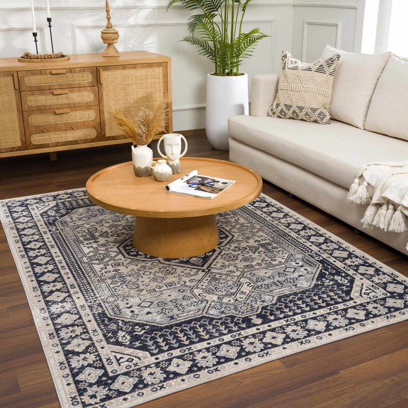 Cabacungan Cream & Gray Washable Area Rug - Clearance by Boutique Rugs