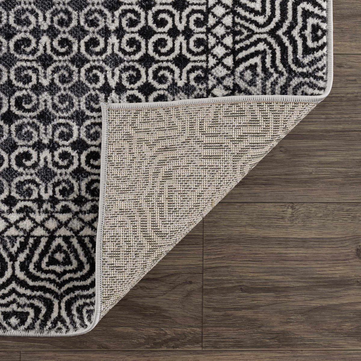 Coledale Black & White Washable Rug - Clearance, photo 7 of 21