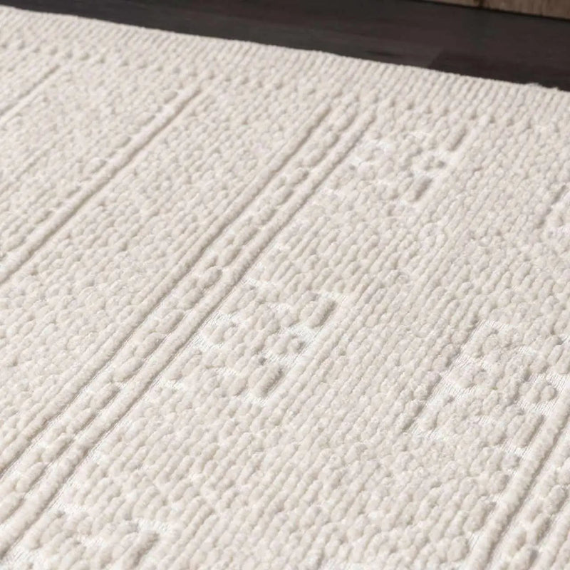 Bahar Cream Washable Area Rug by Boutique Rugs