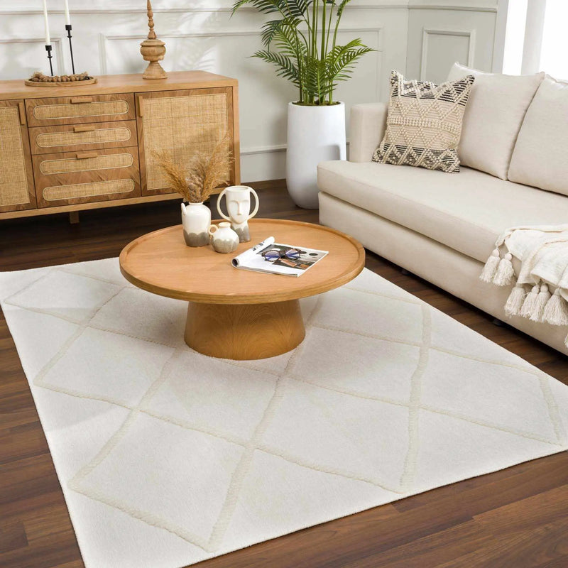 Amani White Washable Rug - Clearance by Boutique Rugs