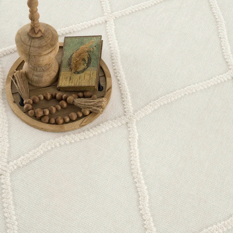 Amani White Washable Rug - Clearance by Boutique Rugs