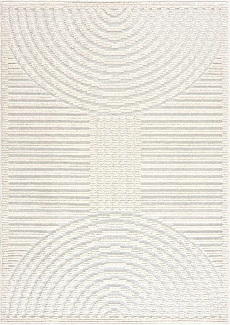 Deron White Washable 3D Rug by Boutique Rugs