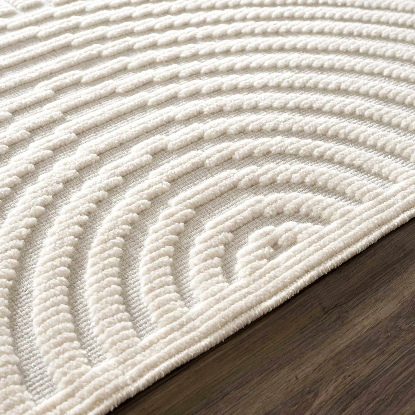 Deron White Washable 3D Rug by Boutique Rugs
