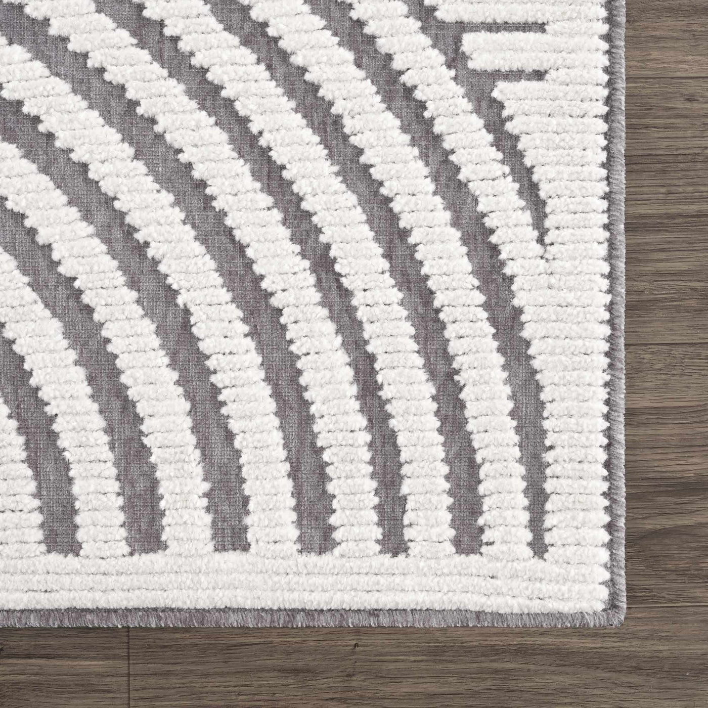 Deron Gray Rainbow Washable Rug by Boutique Rugs