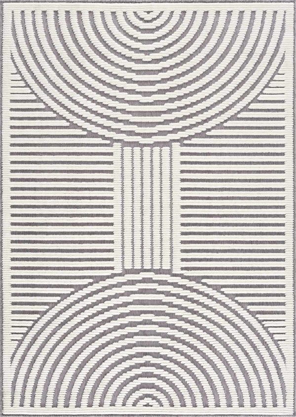 Deron Gray Rainbow Washable Rug