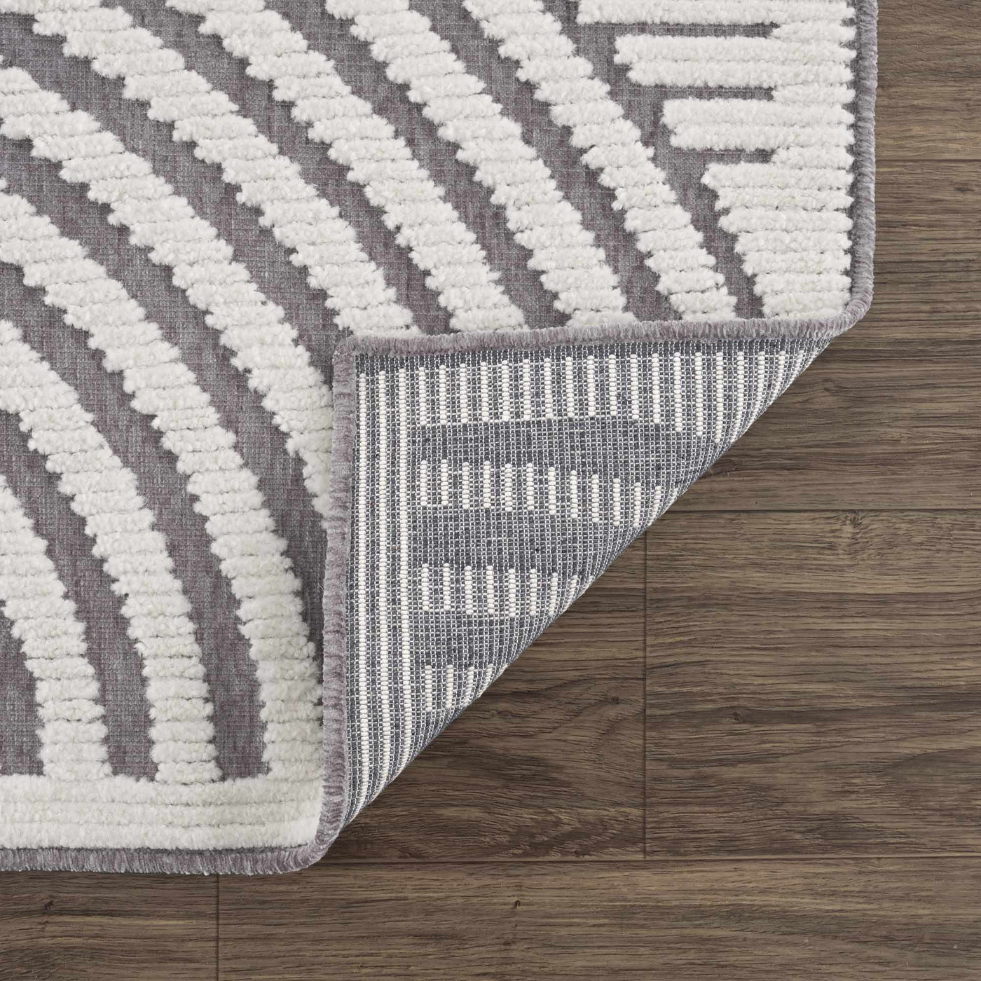 Deron Gray Rainbow Washable Rug by Boutique Rugs