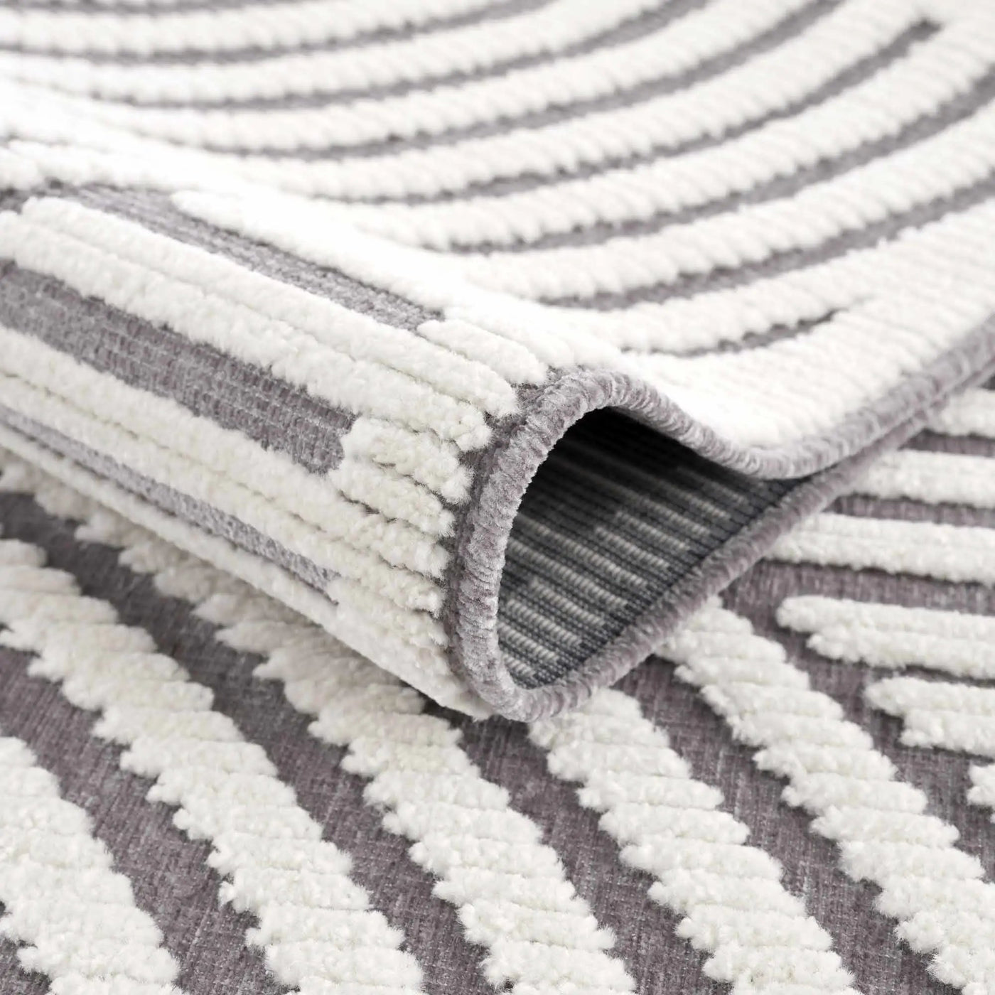 Deron Gray Rainbow Washable Rug by Boutique Rugs