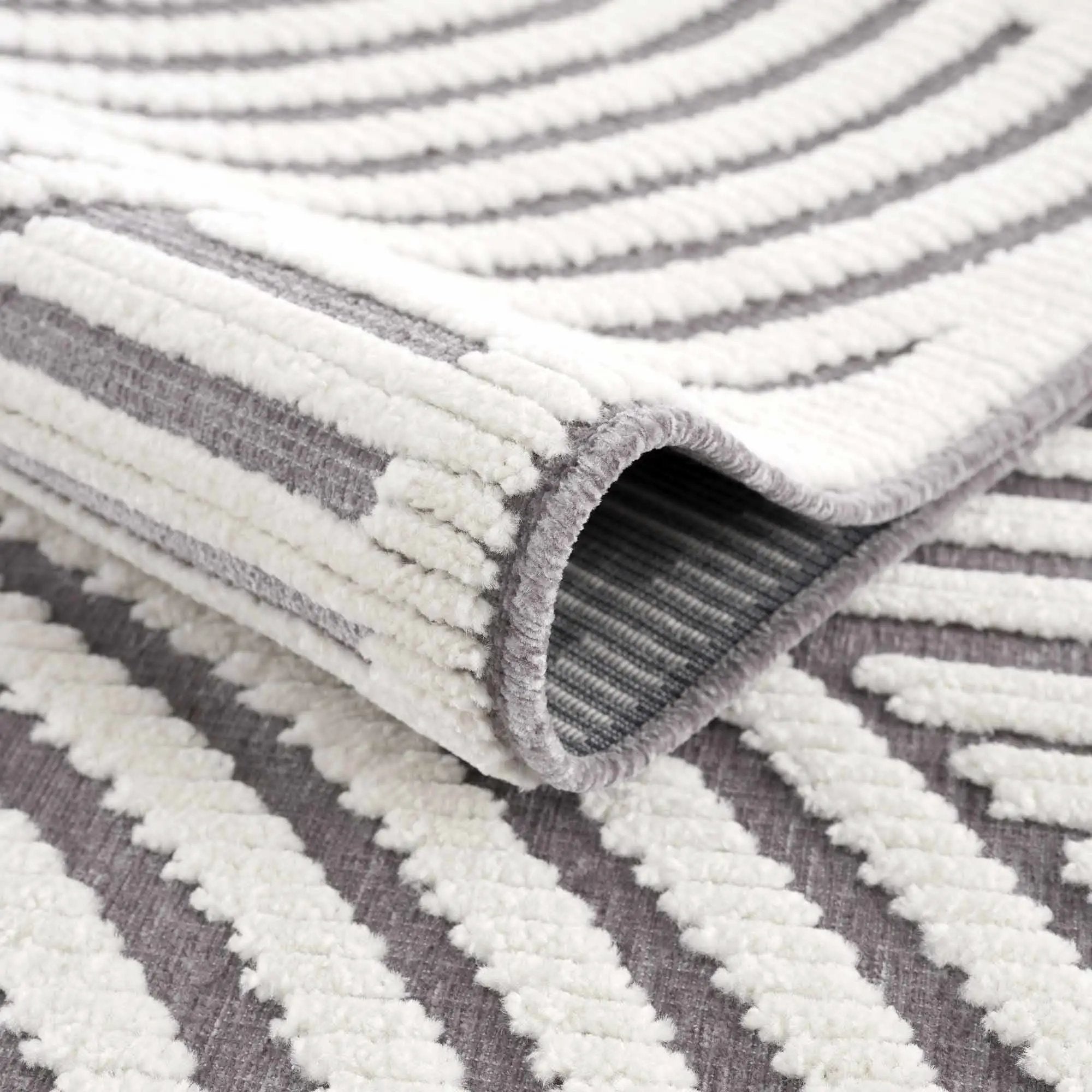 Deron Gray Rainbow Washable Rug by Boutique Rugs
