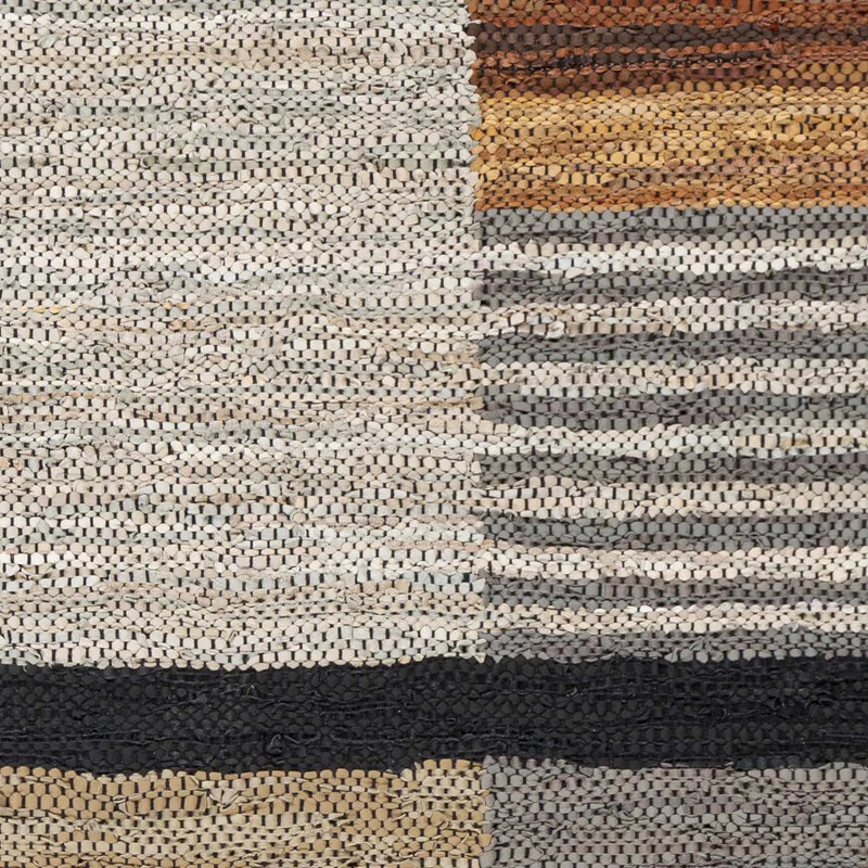 Lyndoch Leather Patchwork Rug by Boutique Rugs