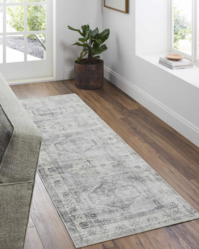 Laran Sage Distressed Washable Area Rug - Clearance by Boutique Rugs