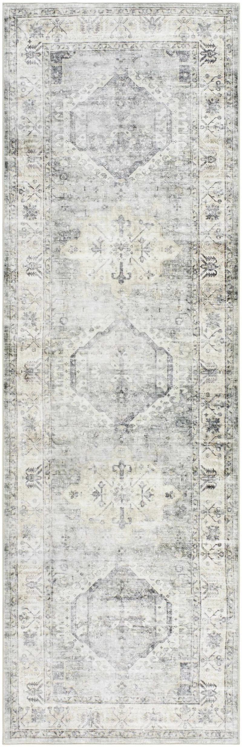 Laran Sage Distressed Washable Area Rug - Clearance by Boutique Rugs