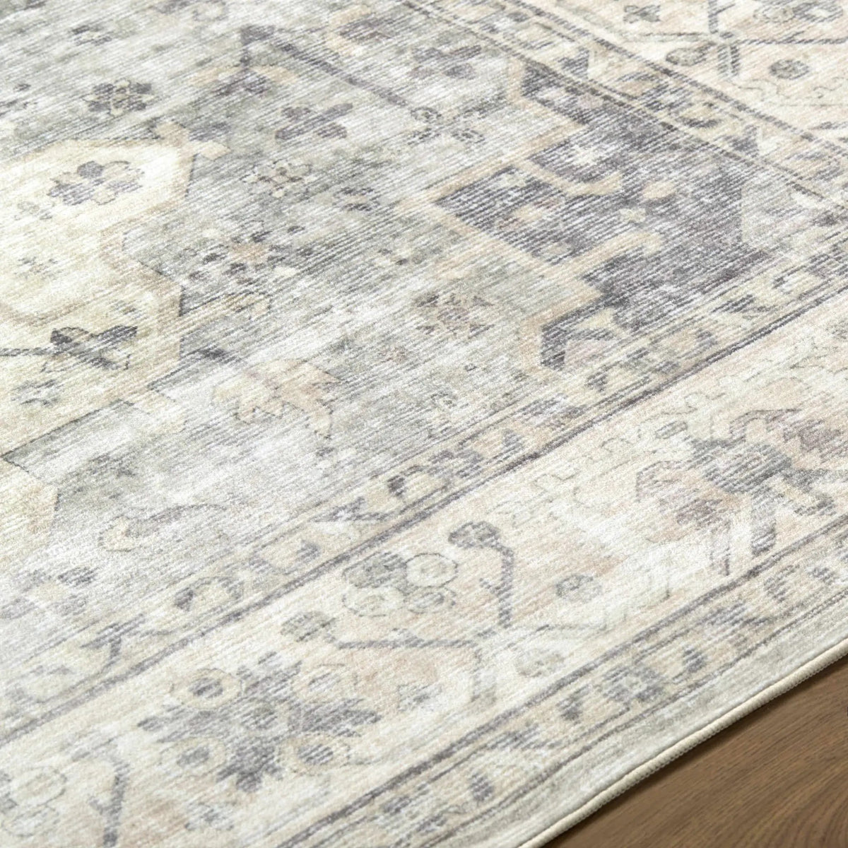 Laran Sage Distressed Washable Area Rug - Clearance, photo 4 of 8