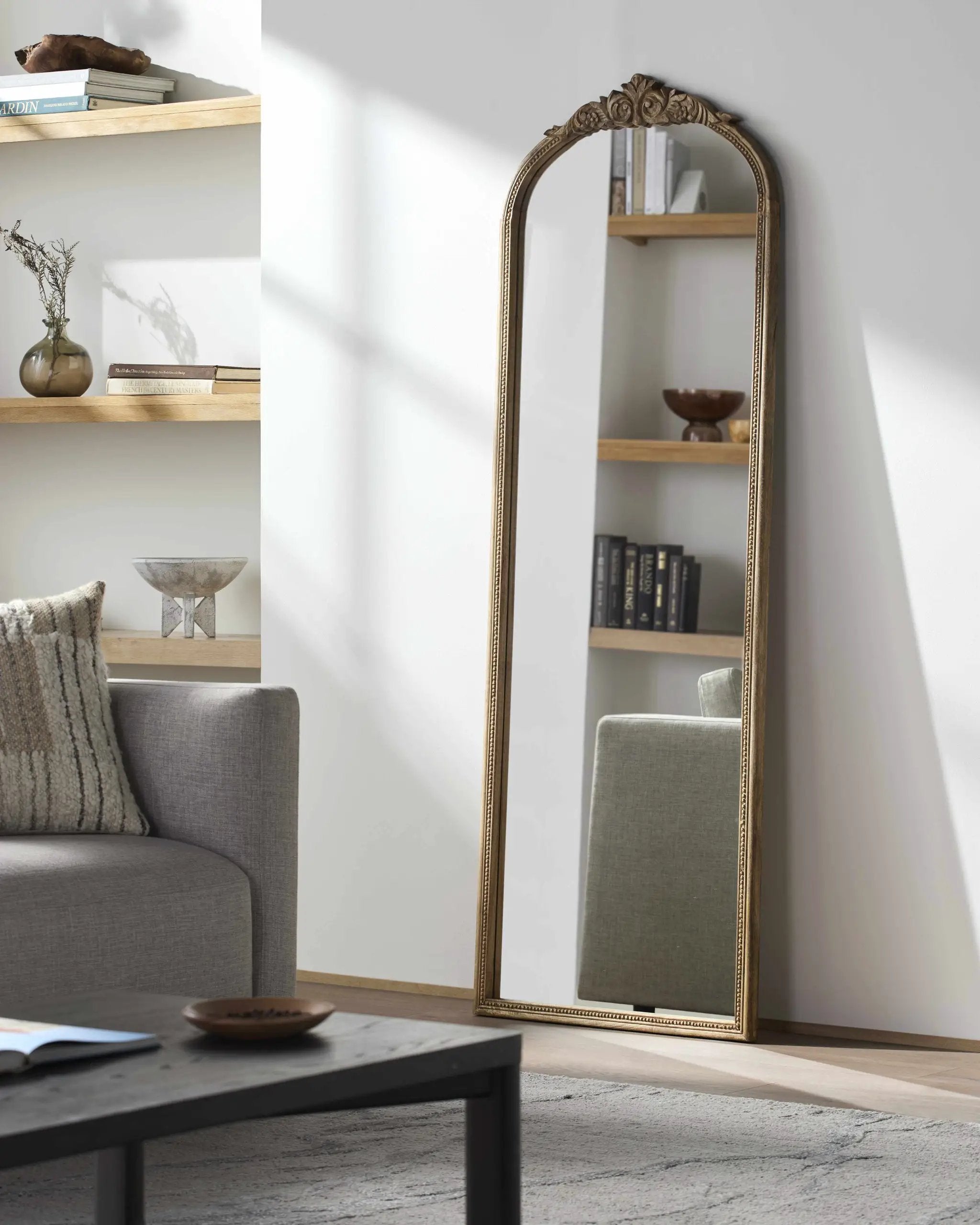 Leutesdorf Tan Full Length Mirror by Boutique Rugs