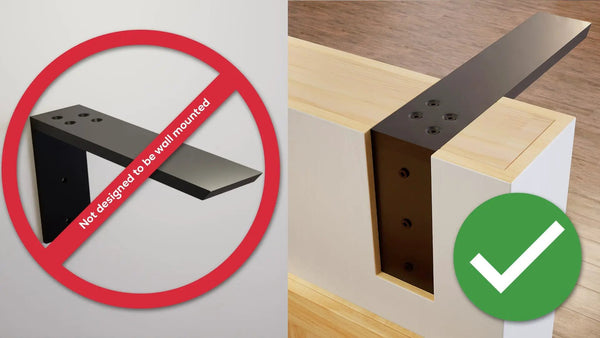 Industrial 1 inch L Bracket Countertop Support®, photo 2 of 15