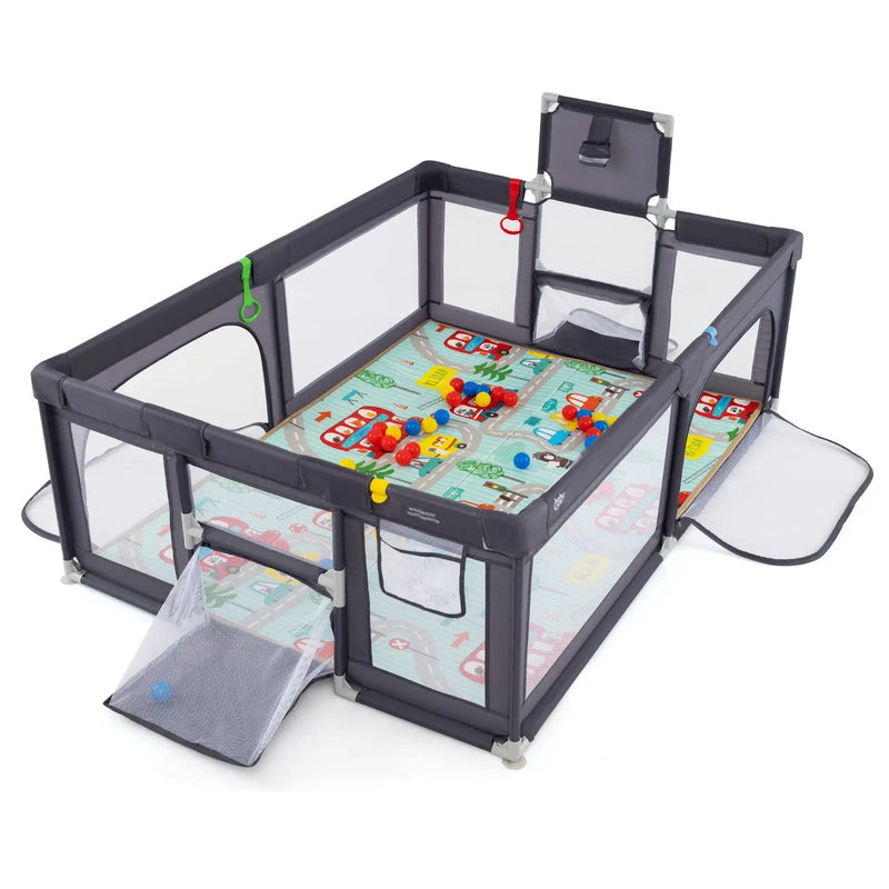 Large Baby Playpen with Mat and Ocean Balls by DirectDeals