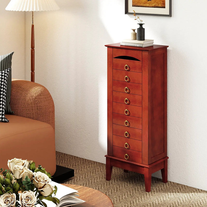 Large Capacity Jewelry Storage Cabinet with 9 Drawers by DirectDeals