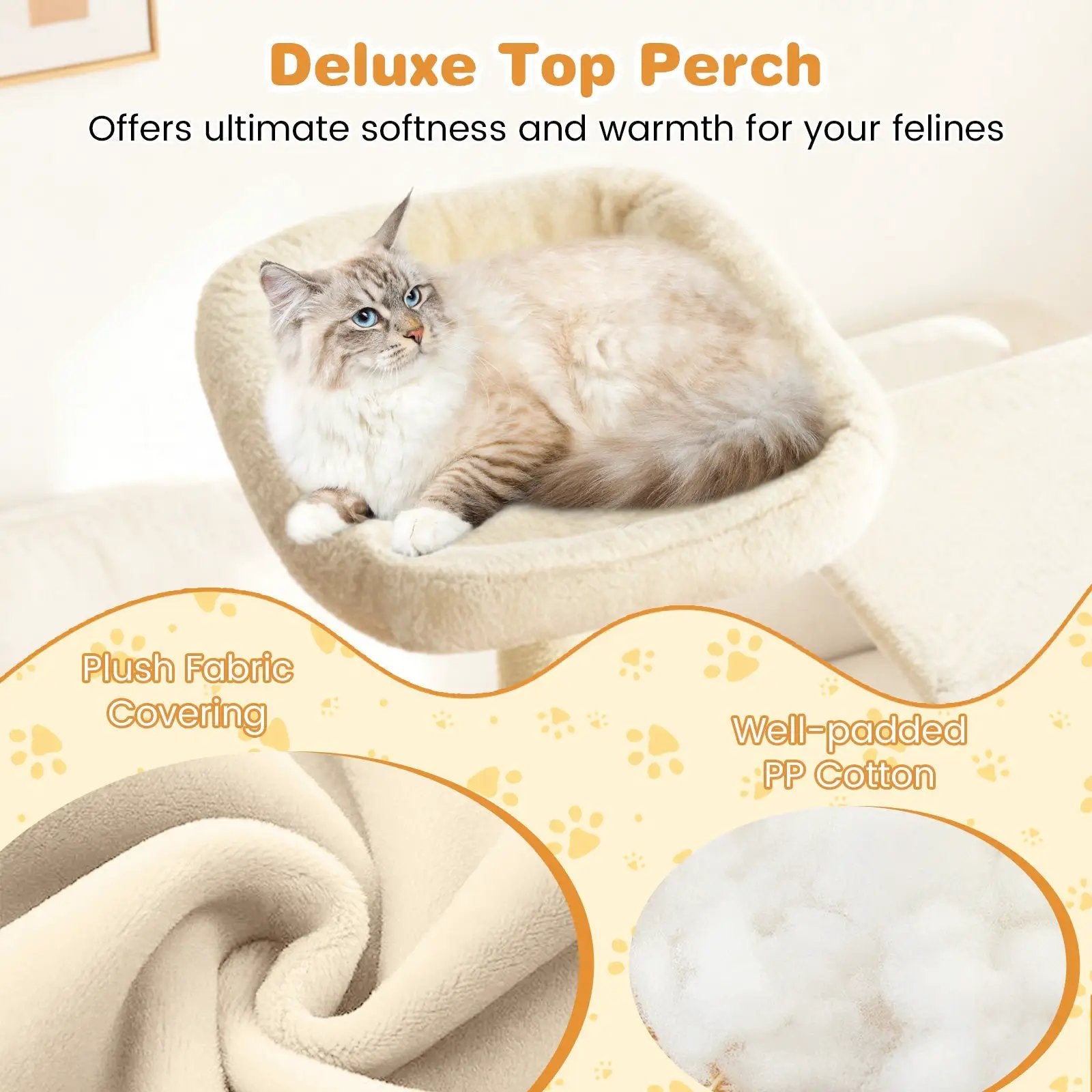 Large Cat Tree for Indoor Cats 63" Tall Cat Tower by DirectDeals