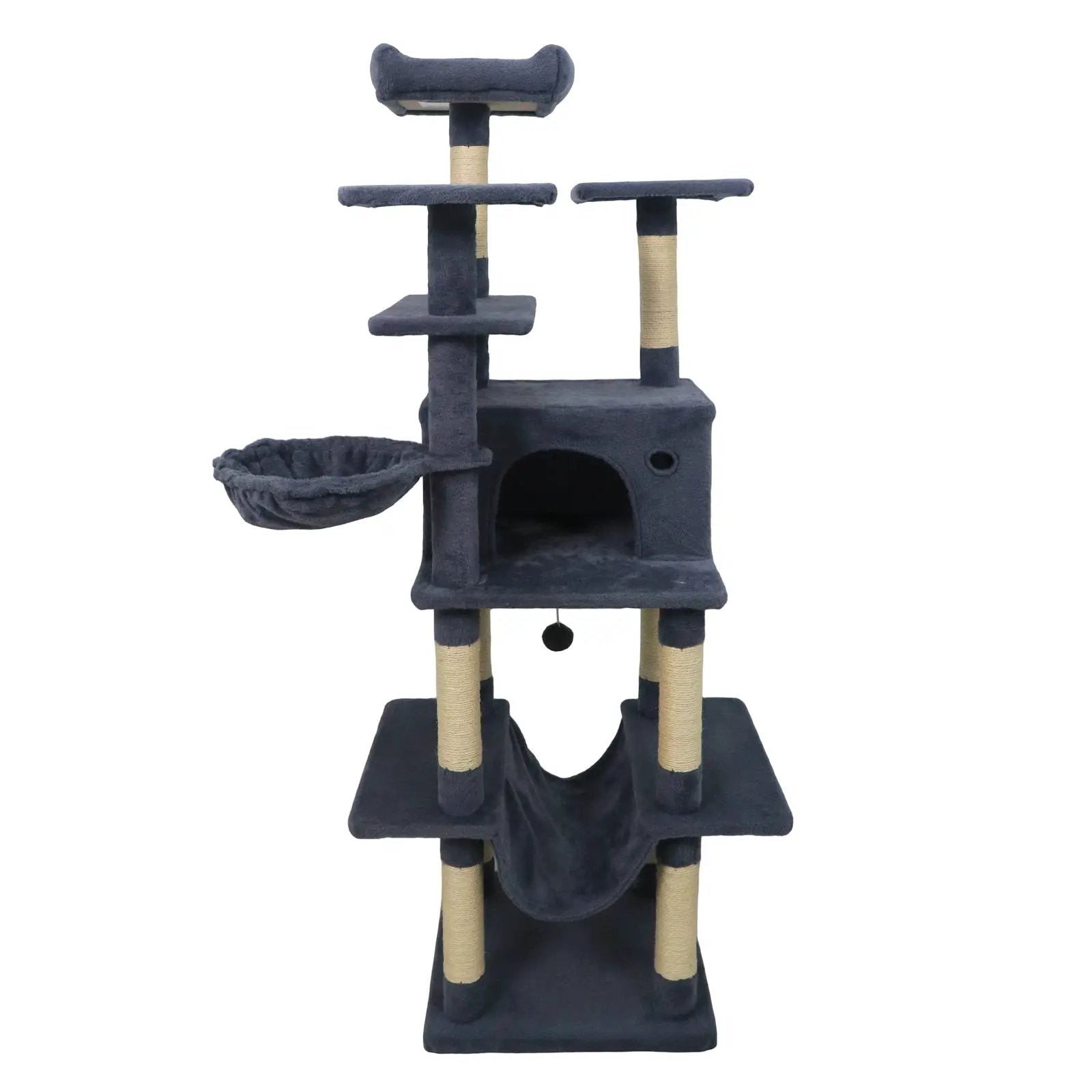 Large Cat Tree for Indoor Cats 63" Tall Cat Tower by DirectDeals