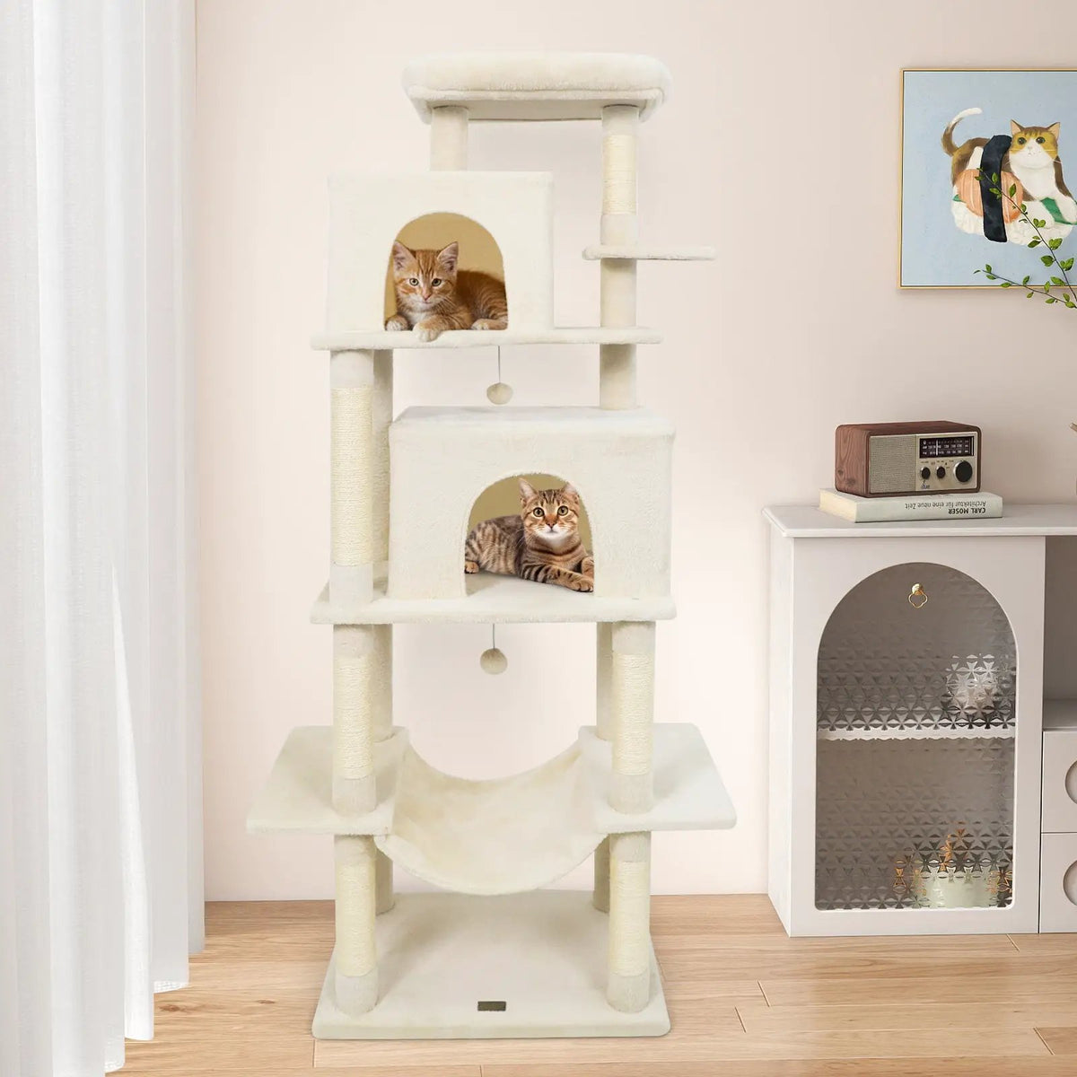 Large Cat Tree for Indoor Cats 70" Tall Cat Tower, photo 4 of 24