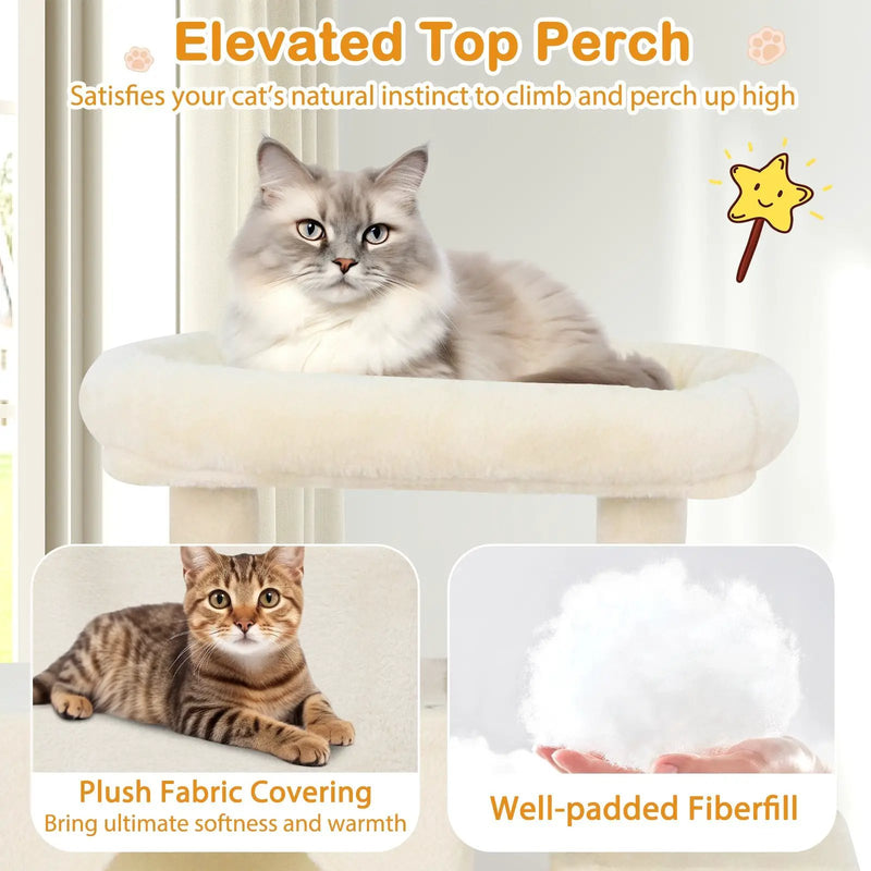 Large Cat Tree for Indoor Cats 70" Tall Cat Tower by DirectDeals