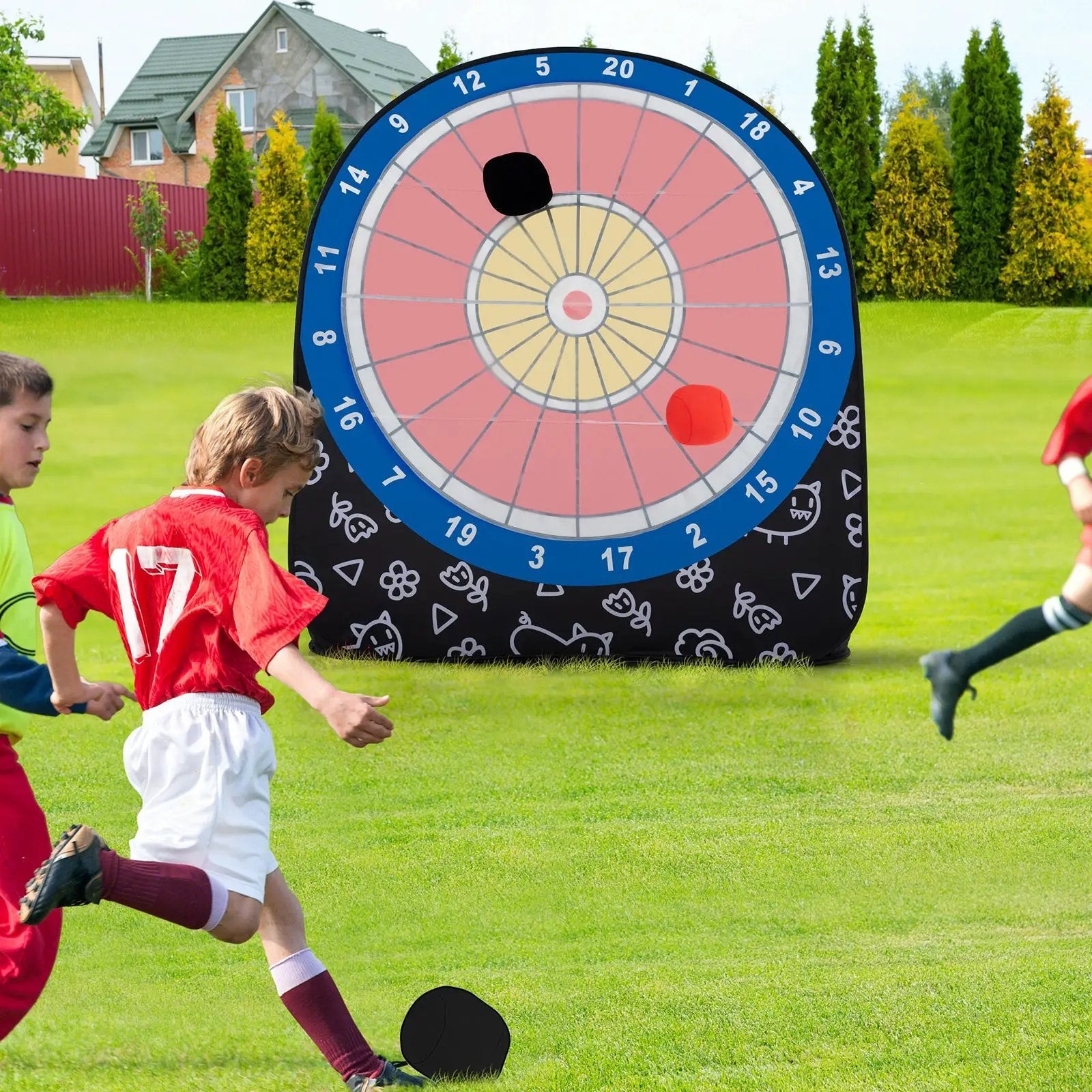 Large Dart Board for Kids with 4 Kick Balls by DirectDeals