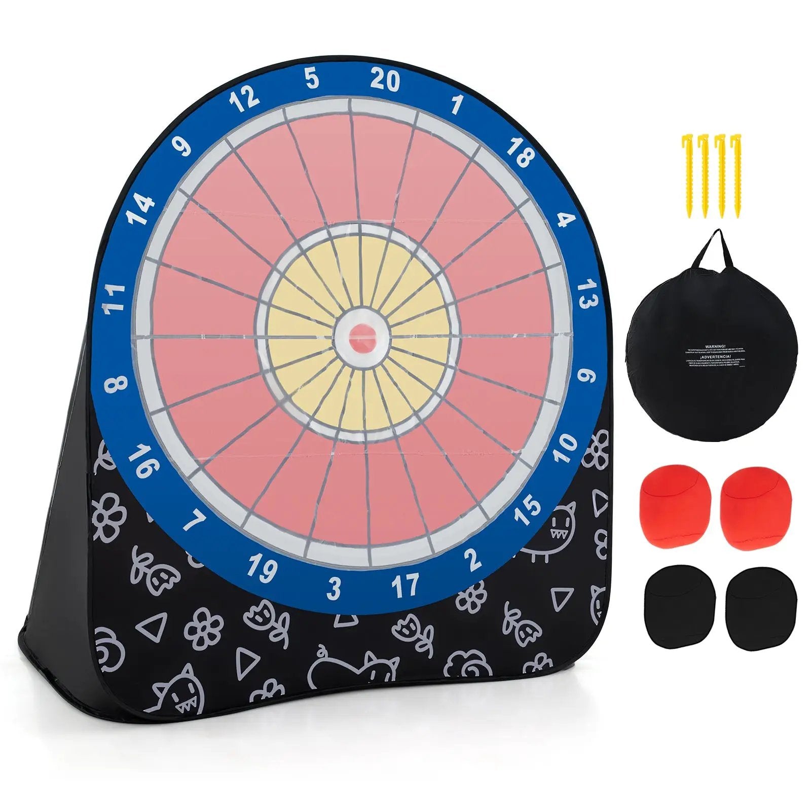 Large Dart Board for Kids with 4 Kick Balls by DirectDeals