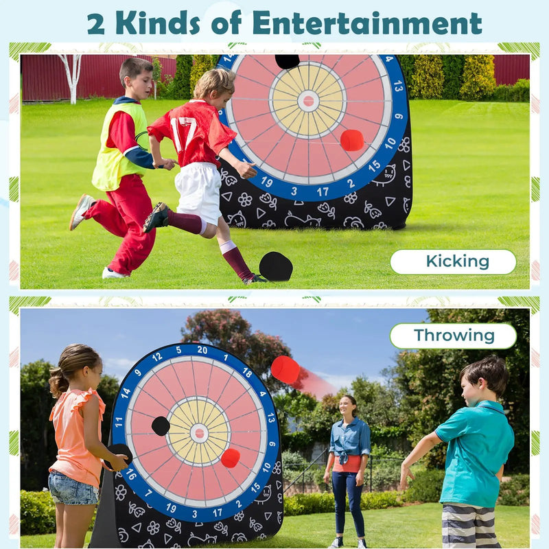 Large Dart Board for Kids with 4 Kick Balls by DirectDeals
